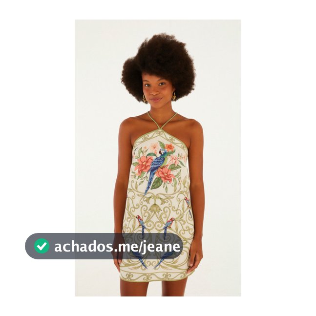 VESTIDO CURTO ARABESCO TROPICAL FARM