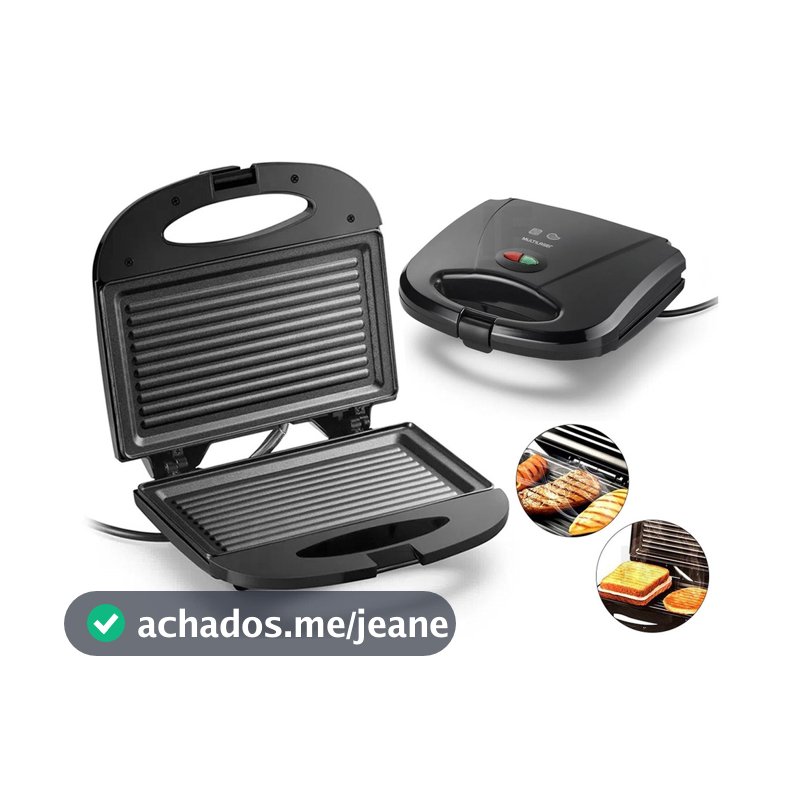 Sanduicheira Elétrica Chapa Inox Antiderrapante
