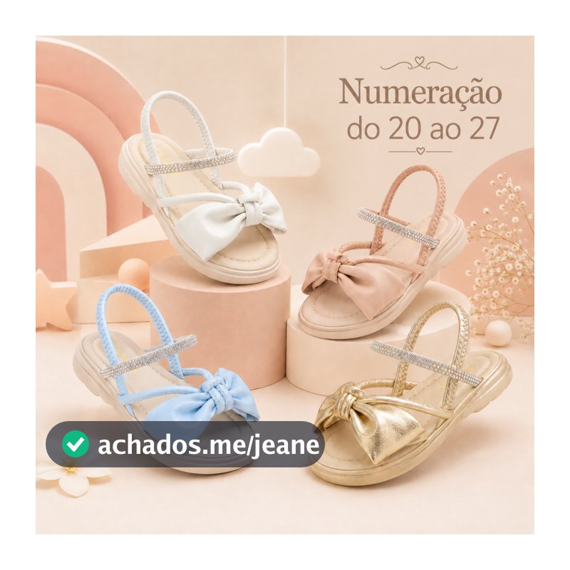 Sandália Infantil Menina Flatform Cores com Strass Brilho Elástico e Laço Confortável  Tendência
