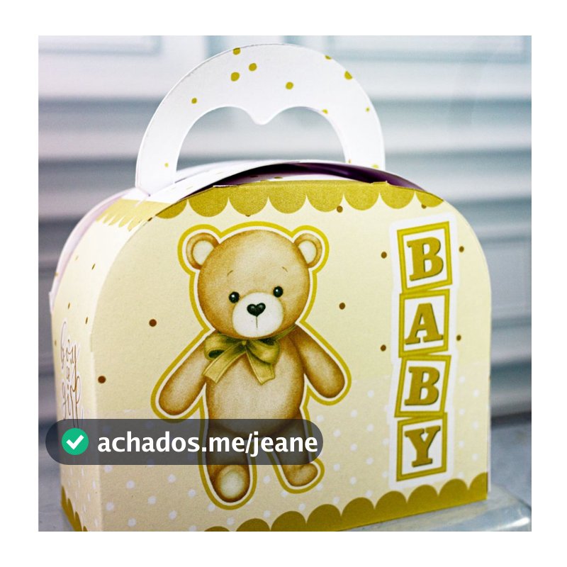 Caixa maleta lembrancinha CHÁ REVELAÇÃO DOURADO   - personalizado festa infantil - mimo - PEGUE E MONTE
