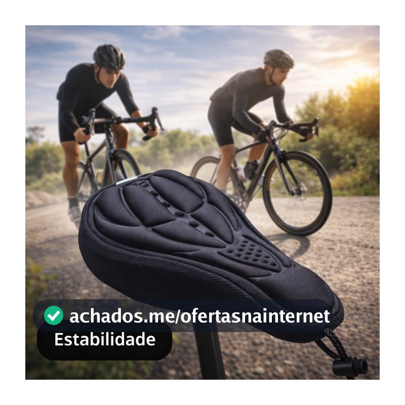 Capa Para Banco Leve em Gel Silicone Selim Ajustável Almofada Forro Bike Bicicleta Ciclismo Confortável