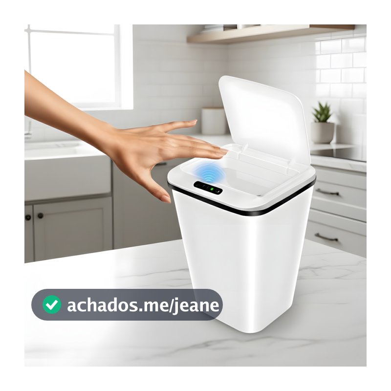 Lixeira Inteligente Com Sensor Automática Banheiro Lixeira Automática De 16 Litros Com Sensor Balde Lixo