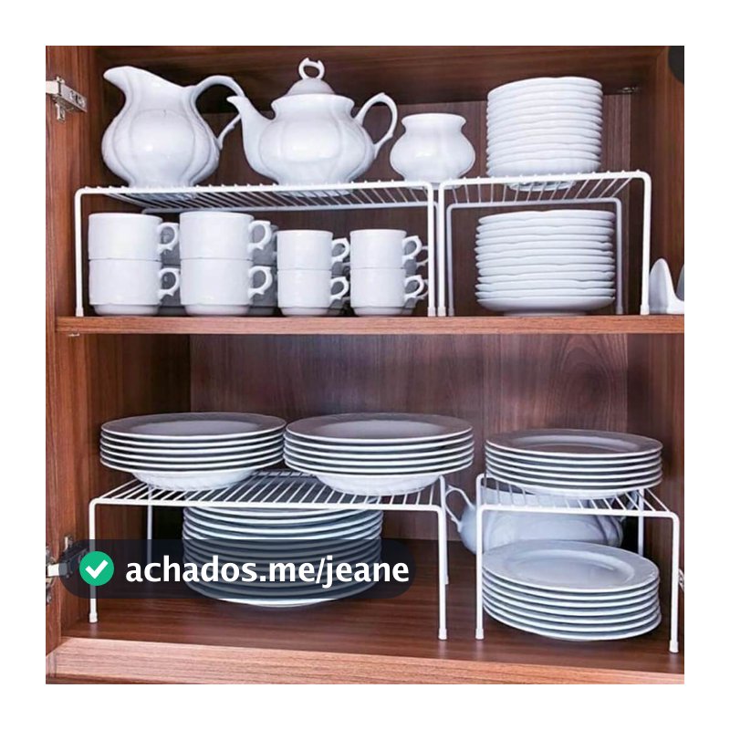 Kit Organizador de Armário Aramado Cozinha Prateleira Estante