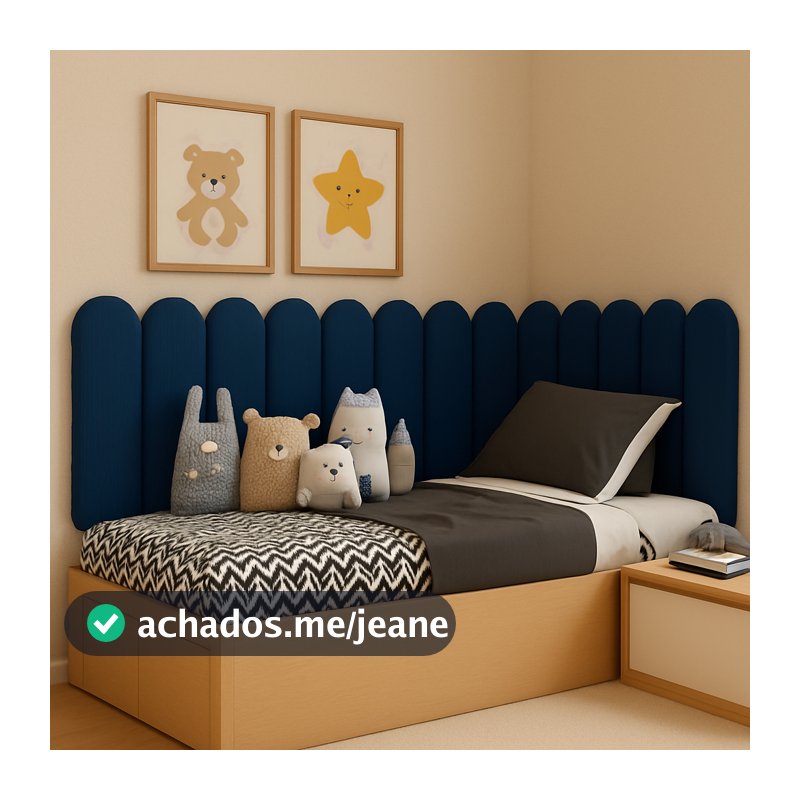Kit Cabeceira Estofada Adesiva em Módulos Nuvem 60×20 cm – Completa | Solteiro, Casal, Queen, King