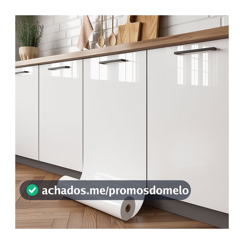 Papel De Parede Branco Adesivo Vinílico Impermeável Para Envelopamento de Geladeira e Móveis Corte Fácil Lavável