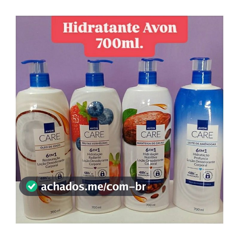 LOÇÃO DESODORANTE CORPORAL AVON CARE 700ML- FRAGÂNCIAS A ESCOLHER