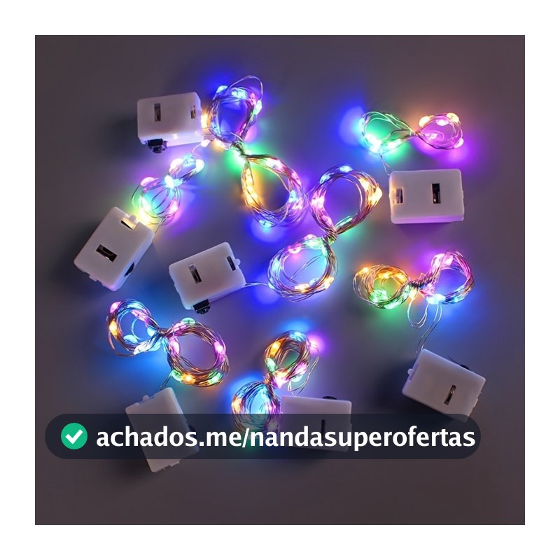 1/2/5 Fio Fada 2M  Colorido/Branco Com Luzes Led Fada Para Decoração De Casa e Natal Festa Decoração