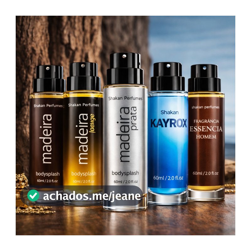 Kit 5 Bodysplash Masculinos de Grife Perfumes Famosos 60ml