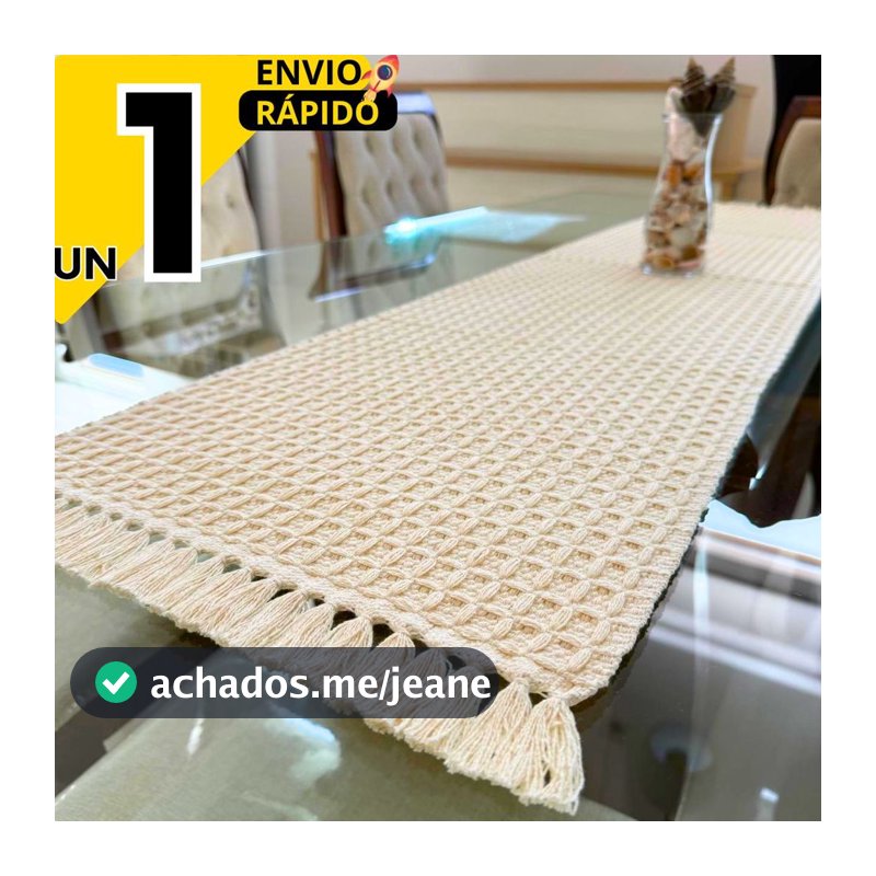 Trilho de Mesa Posta Cru Premium Usado para Decorar, Aparador ou Centro, Ideal para Proteger Mesa  .