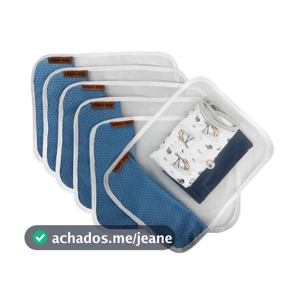Kit 6 Saquinhos Maternidade Multiuso Organizador Trocas Azul