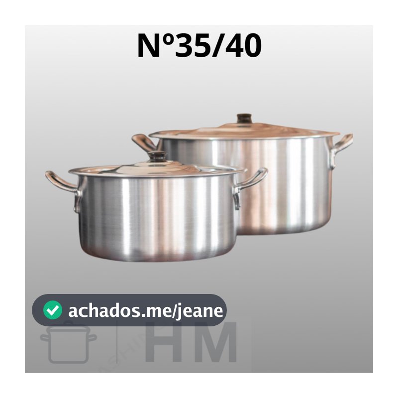 Kit Panela Caçarola Aluminio Linha Hotel Nº35 Nº40 /Panela Restaurante / Panela Industrial / Sopa / Panela Grande / Feijoada