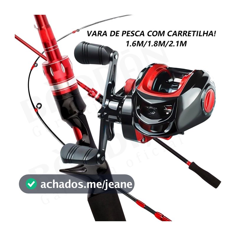 Vara de pesca com carretilha 1.6M 1.8M 2.1M Vara De Pesca Carretel  Kit Completo Com Alta Velocidade Max Drag 30KG