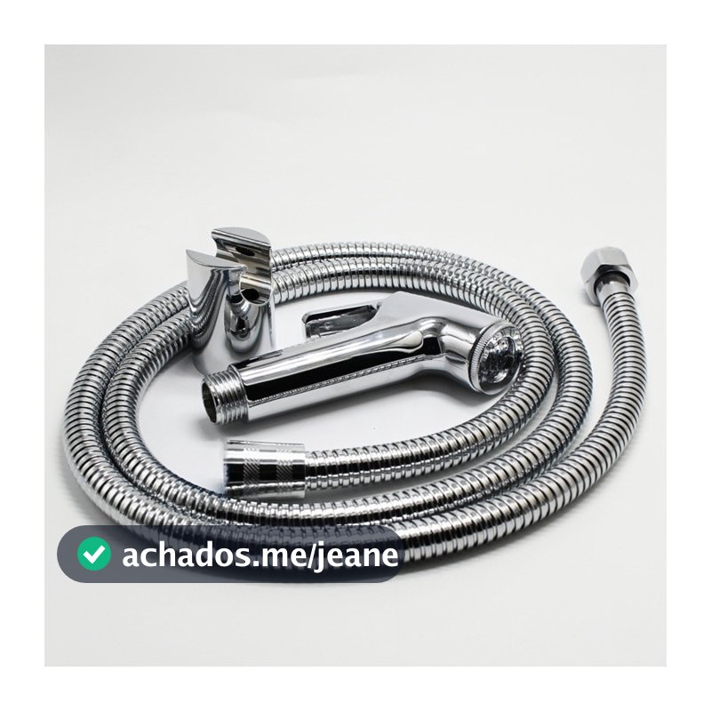 Ducha Higiênica Para Banheiro Completa Luxo Metal Inox 1,2m Chuveirinho Privada