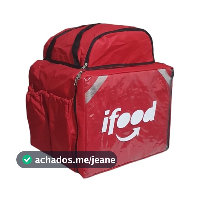 Mochila Bag Motoboy Completa Pizzas Lanches térmica 45 litros laminada delivery app c/isopor branco