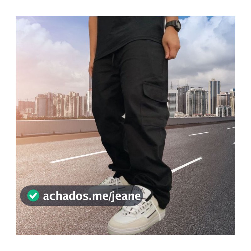 Calça Cargo Mesculino Feminino 6 Bolsos skate Larga Fechamento Cordão Outlet de fábrica