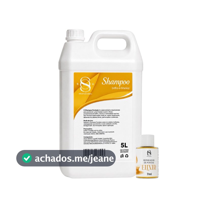 SHAMPOO SEM SAL GALÃO 5L + BRINDE EXCLUSIVO S&O PROFESSIONAL
