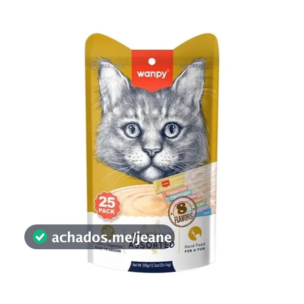 Alimento Wanpy Creamy Para Gato 25un Sachês Sabor Sortido Truly