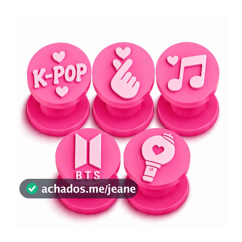 Kit Carimbo Marcador Brigadeiro K-POP Molde Festa Confeitaria Aniversário Doces