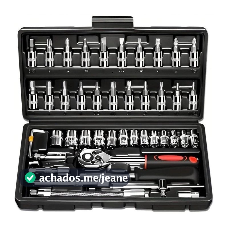 De Ferramentas 40/46 Peças Jogo De Soquetes Chave Catraca Reversível Com Maleta Jogo De Ferramentas Completo