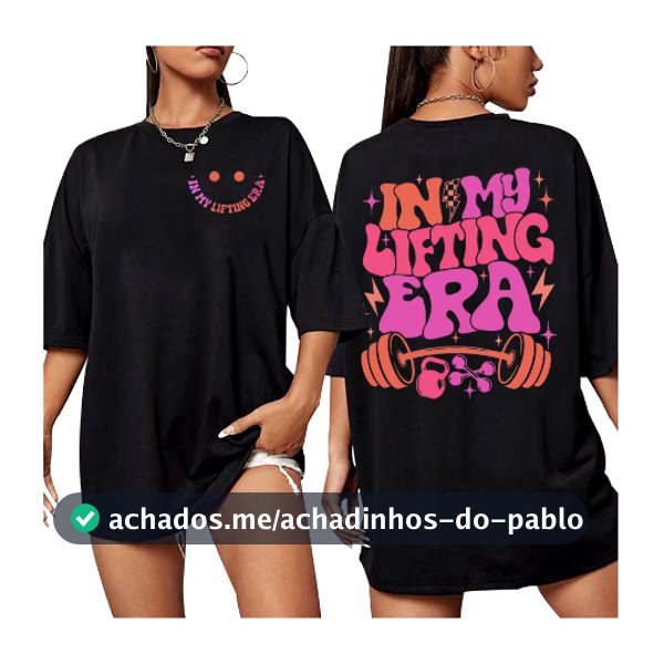 Camiseta Moda fitness Minha era de levantamento de Peso Academia Novo!0
