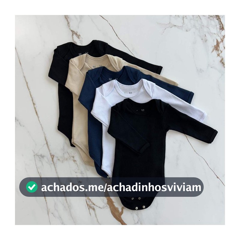 Kit 5 Body Bebe Manga Longa Suedine 100% Algodao Menino Inverno Verao