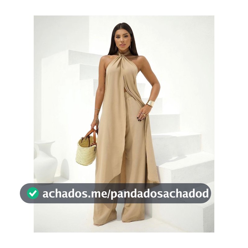 Conjunto Feminino Tunica Mykonos Calca Pantalona