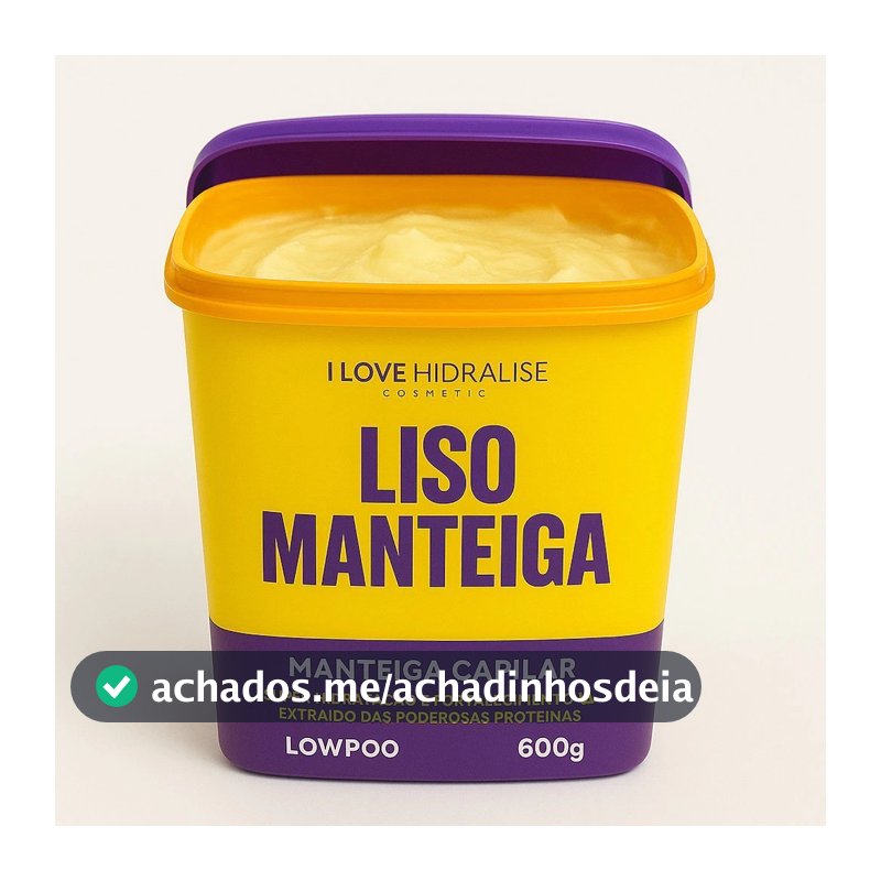 Manteiga Capilar 600g Liso Manteiga | Super Hidratação + Nutrição Intensa | Hidralize