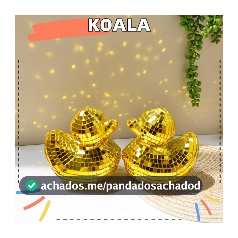 Pato De Bola De Discoteca KOALL , Ornamento De Vidro Espelhado , Decorativo , Decoração De Casa