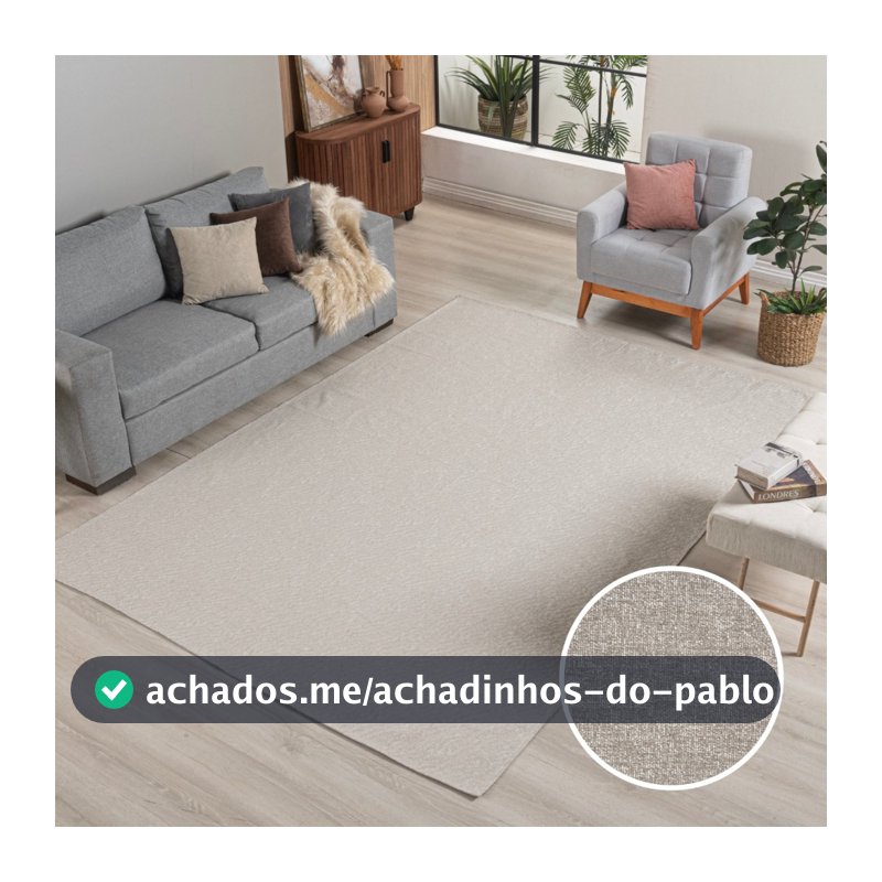 Tapete Antiderrapante Clean Moderno Elegante Sofisticado Para Sala Quarto Escritório