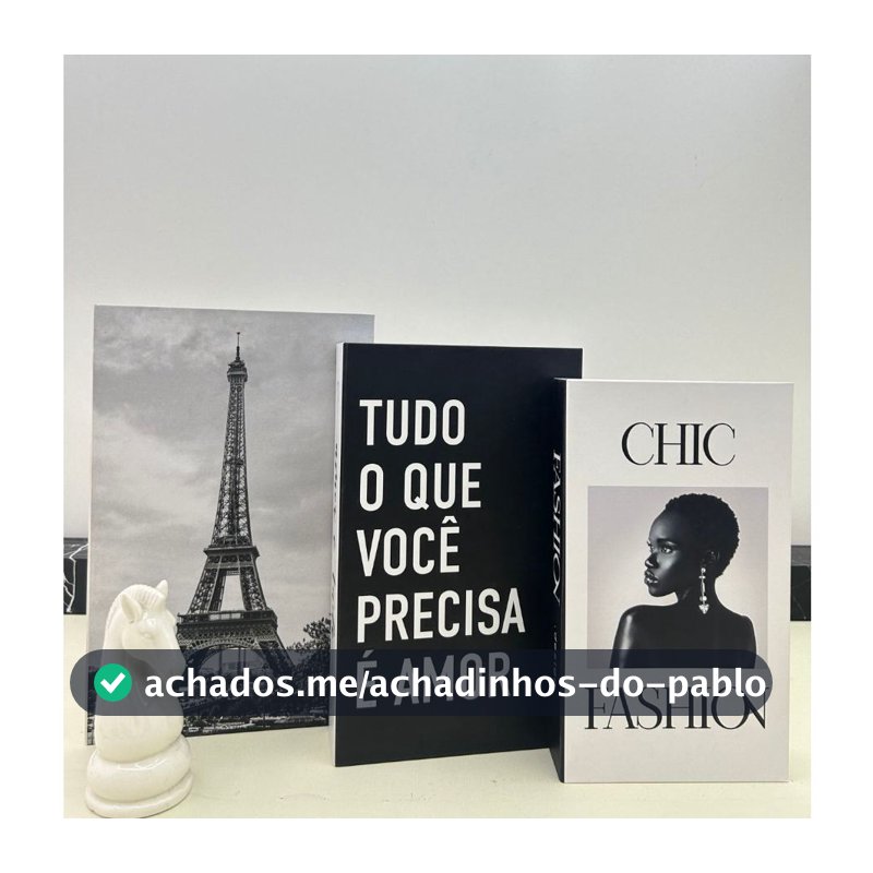 Conjunto de Caixa Livro Decorativa Organizadora Para Joias e Documentos 3pcs Papel
