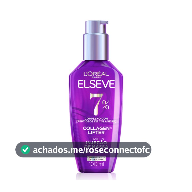 Leave-in Sérum Capilar Para Cabelos Finos Injeção de Massa, Aumenta o Volume em 61%, Elseve Collagen Lifter 100ml