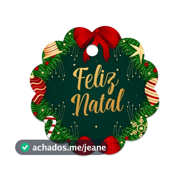 Tags de Papel Branco Fotográfico  Etiquetas com Tema Natalino - com fio de juta Natural- Tamanho  da Tag 6x6- Natal