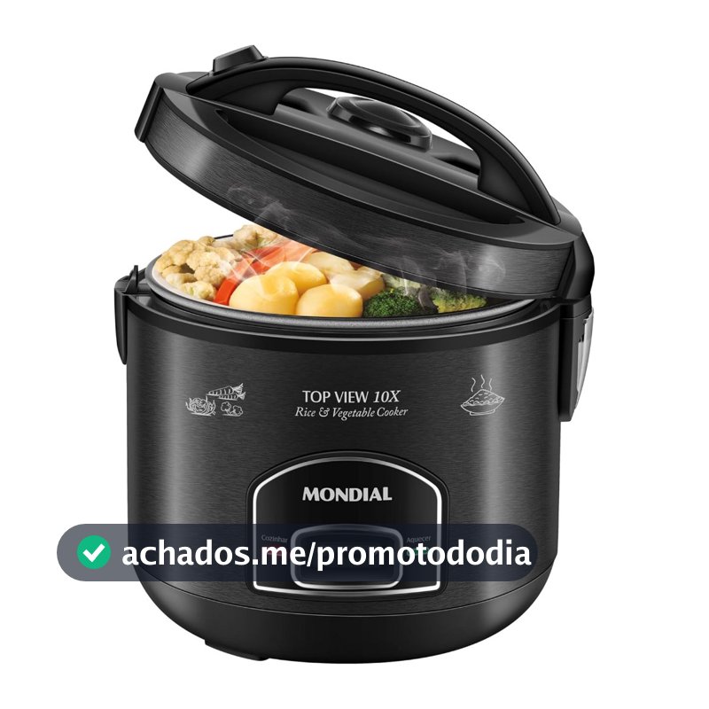 Panela Elétrica MONDIAL Top View 10X Black Inox 700W 110V - PE-30-10X