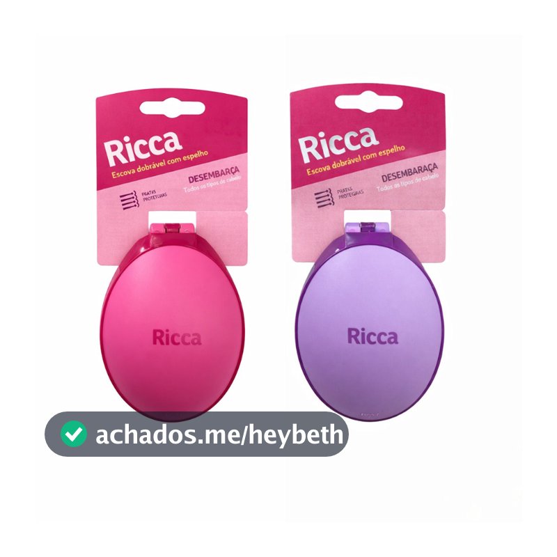 Ricca Escova Pop Up Brush - Dobrável com Espelho