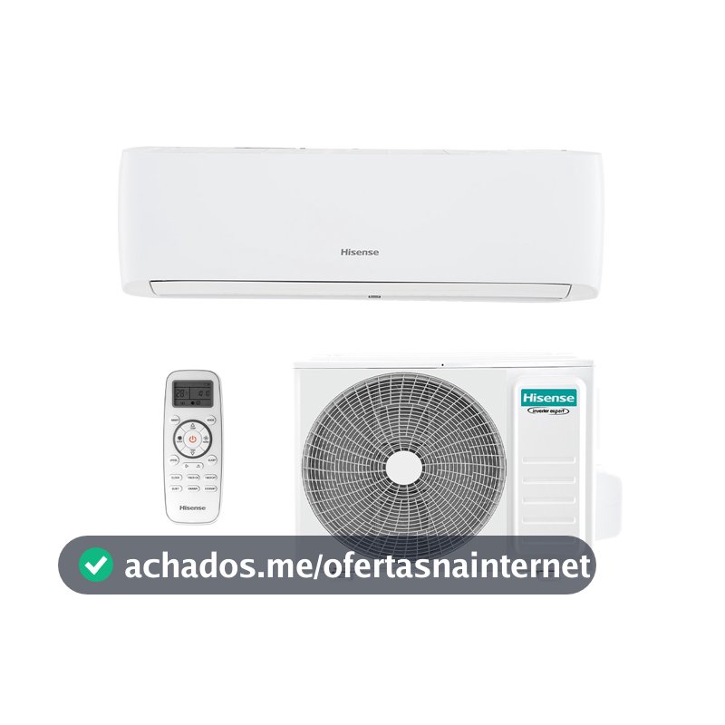 Ar Condicionado Inverter Hisense Hi Wall Eco Plus R-32 sem Wi-fi 9.000 Btus Frio 220v