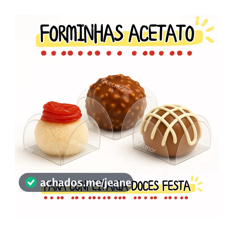 Kit 50200 FORMINHAS ACETATO BASE ABA REDONDA PARA CONFEITARIA DOCES FESTA ANIVERSÁRIO