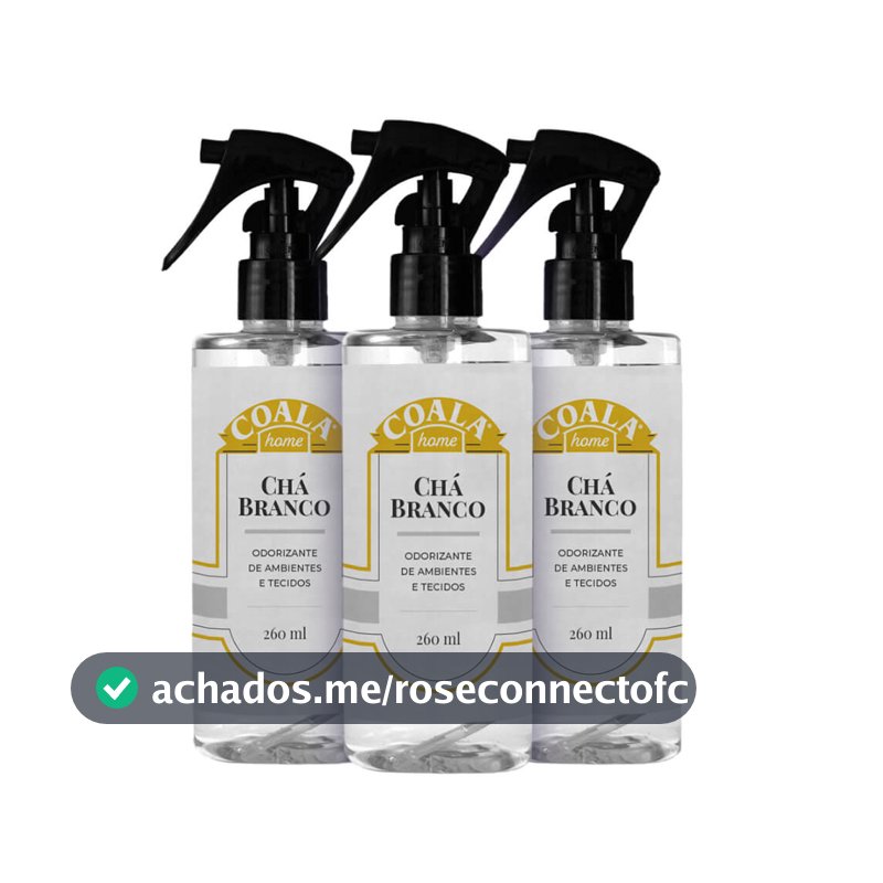 Kit 3 Odorizantes de Ambientes e Tecidos Chá Branco