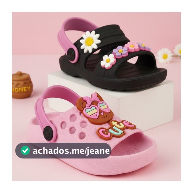 Chinelo Nuvem Kit 2 Pares Infantil Menina Macio Leve Antiderrapante Sandália Confortável