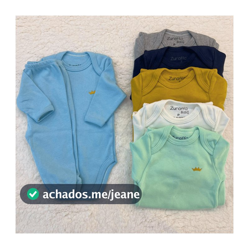 Kit 6 Peças Body Mijao Bebe 100% Algodao Menino Menina Primavera Outono Lisas 3 Body 3 Mijao Suedine