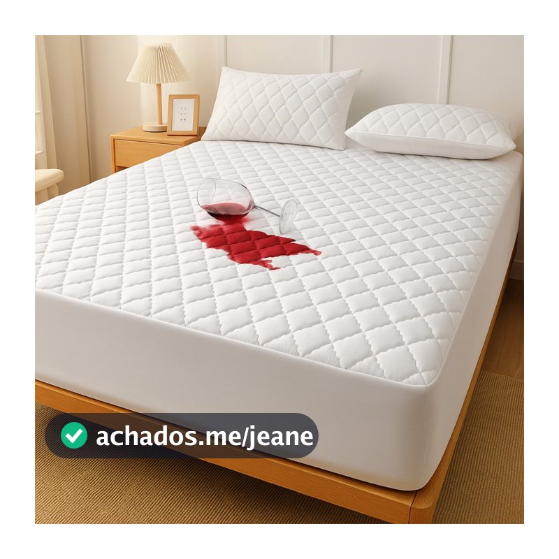 Lençol Protetor Ajustável Macio e Impermeável Avulso Para Colchão Berço Solteiro Casal Queen e King