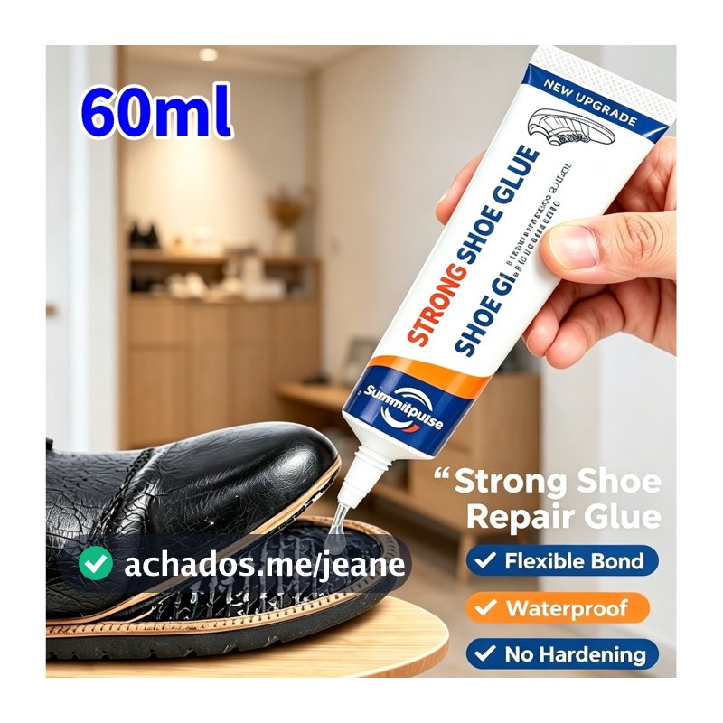 60ml Clear Shoe Repair Glue – Waterproof Adhesive Fixing Soles, Applies - If Heels and Bags.