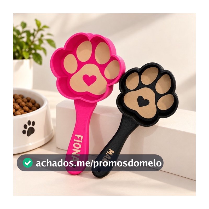 Colher de Ração Personalizada com Nome do Pet | Dosador Medidor
