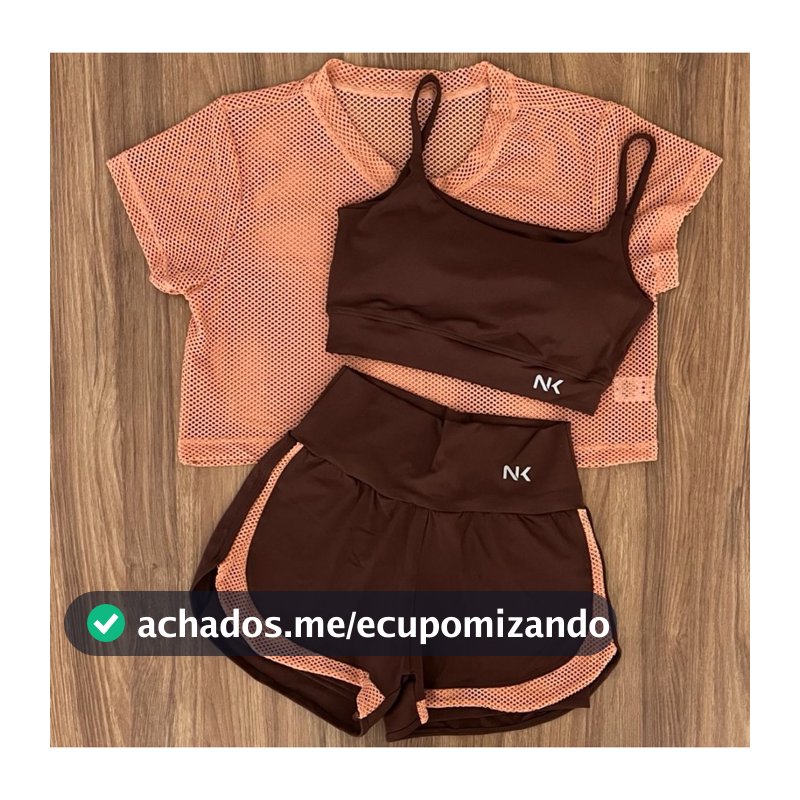 Conjunto fitness short duplo 3 pecas