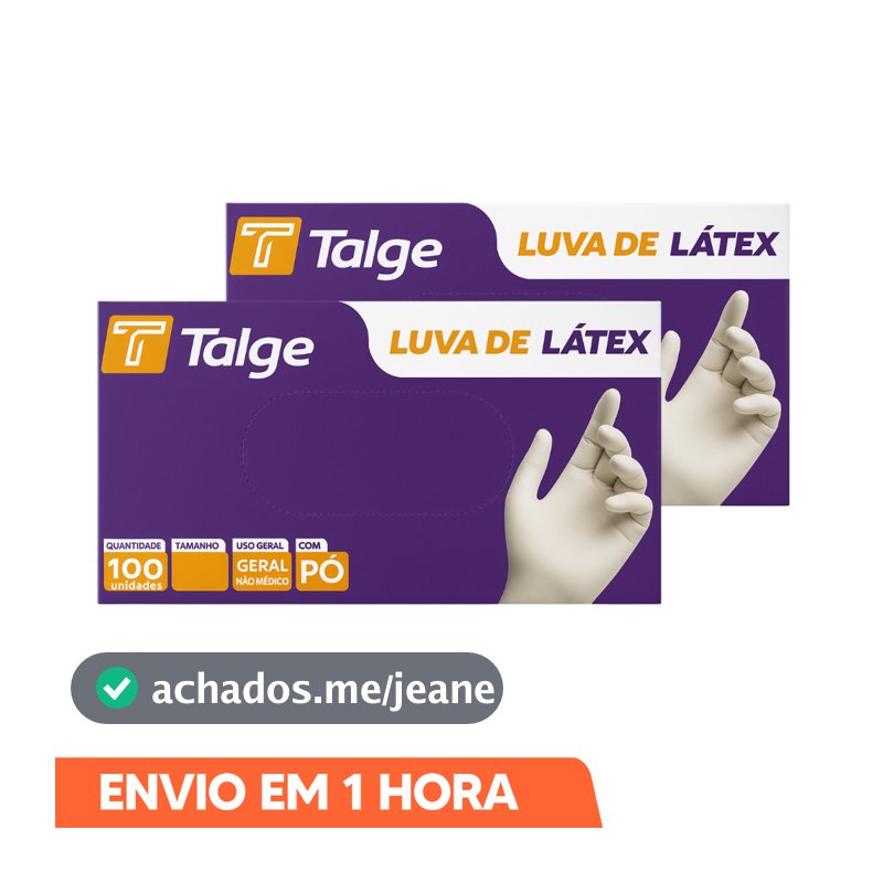 Luva de Látex Branca Descartável Com Pó 200un PP P M G Marca Descarpack