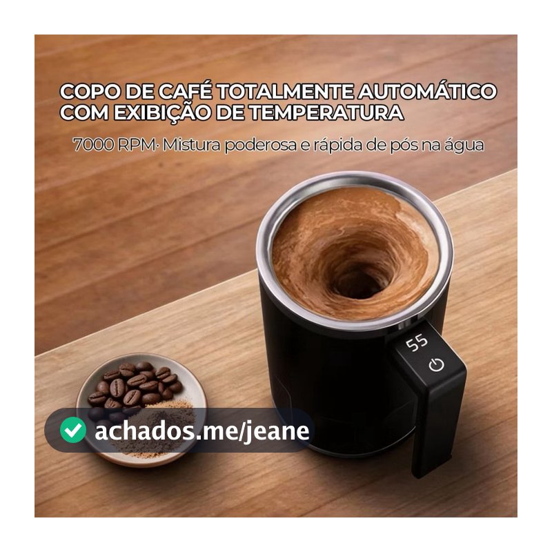 Caneca Térmica Copo Magnética Misturador De Bebidas Mixer Café Shake 350ML