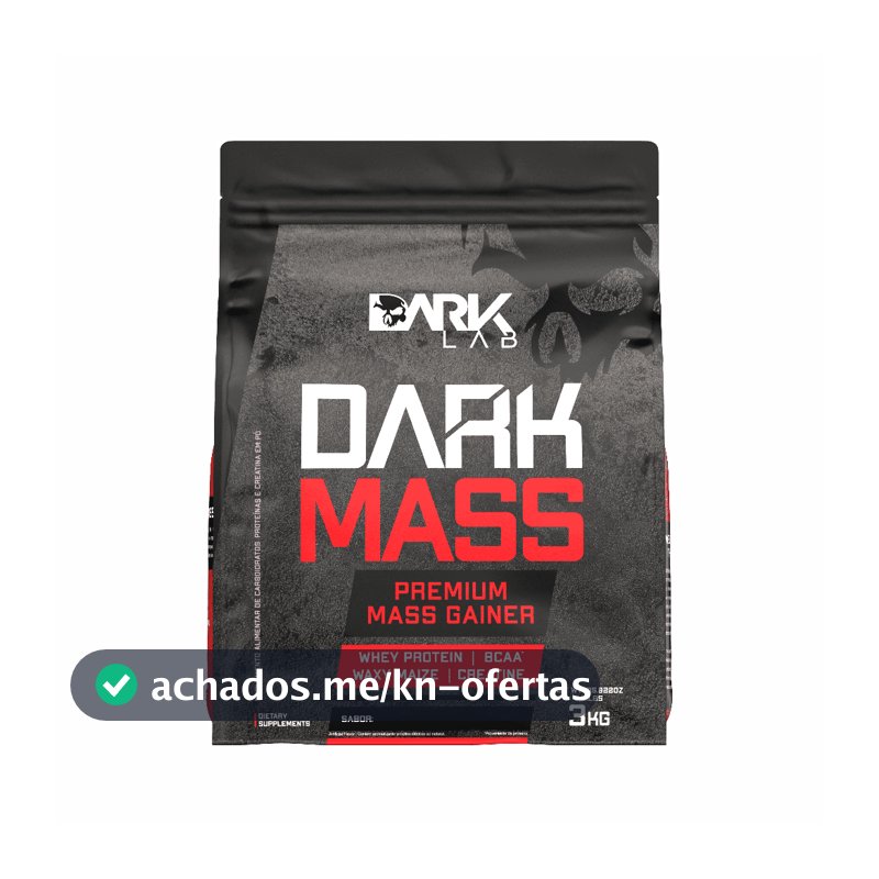 Hipercalórico Dark Mass 3kg Dark Lab - Whey Protein, Creatina, BCAA, Waxy Maize, Premium Mass Gainer