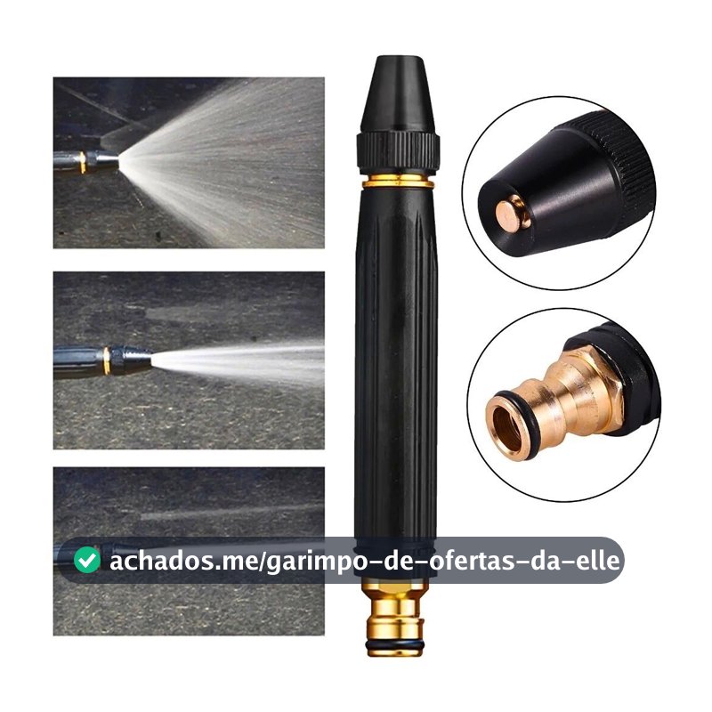 Bico Alta Pressão Para Mangueira + Conector Top