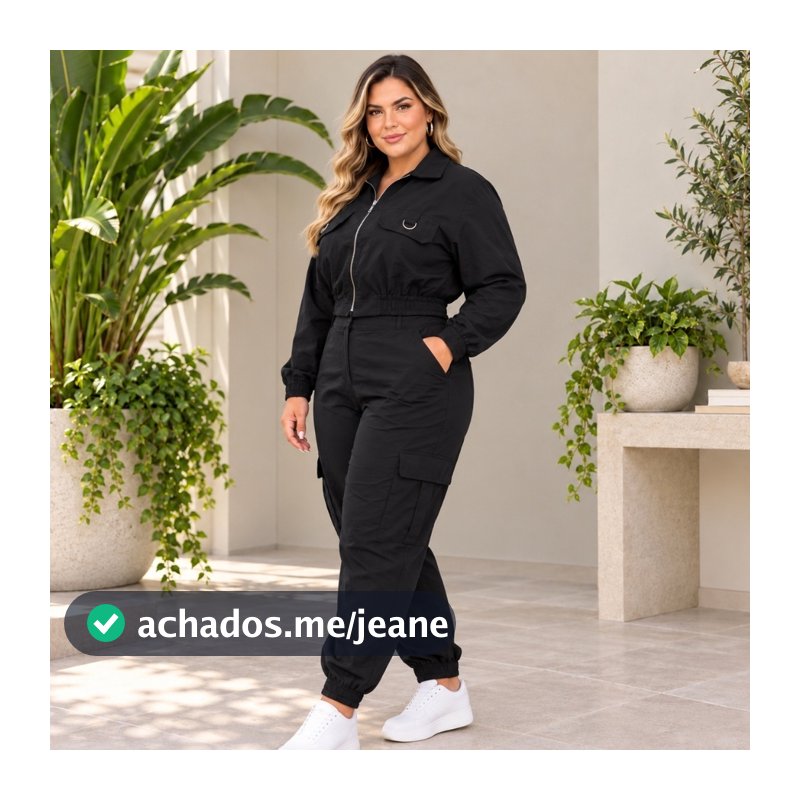 Conjunto Plus Size Feminino Jogger Confortável e Estiloso, em Várias Cores nos Tamanhos GG e G1