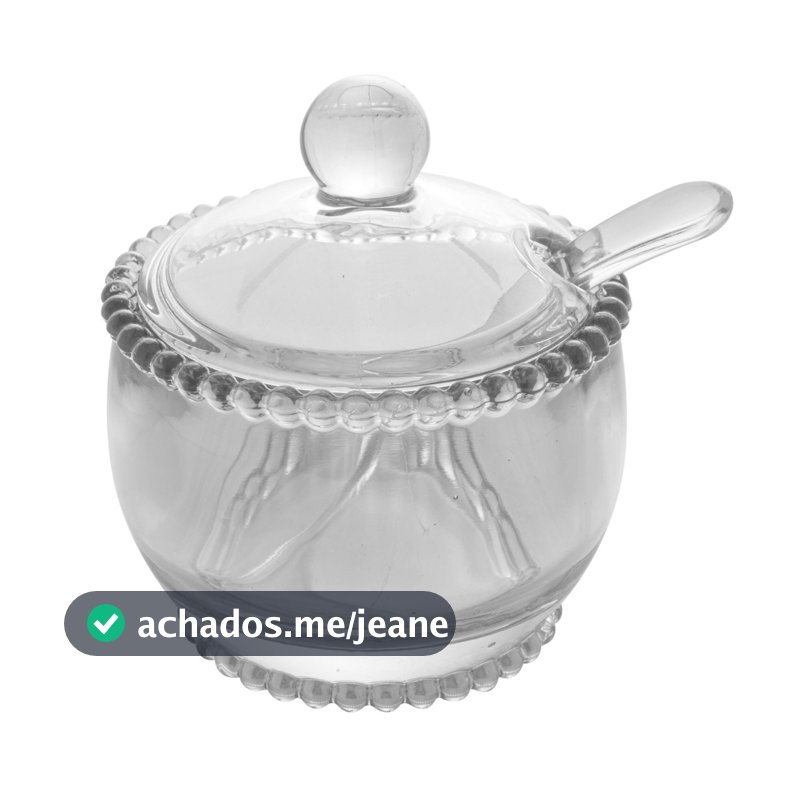 Açucareiro em Cristal com Bolinhas 200ml - 10x8x7cm Pearl Wolff