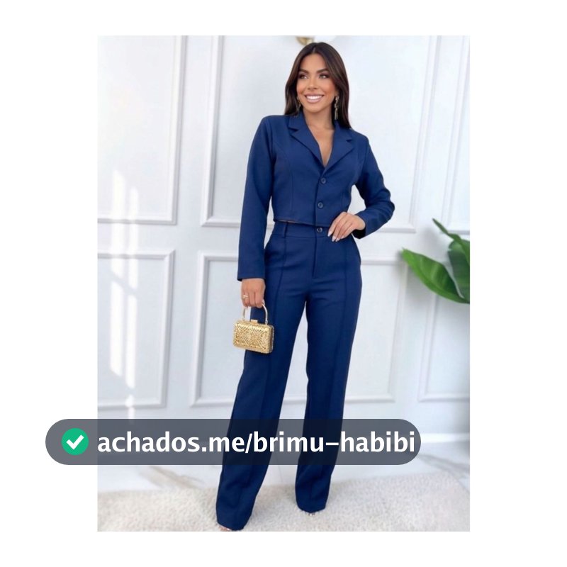 Conjunto Feminino de Calça E Blazer Alfaiataria Terninho Terno Casaquinho Social Elegante Chique Festa Trabalhar